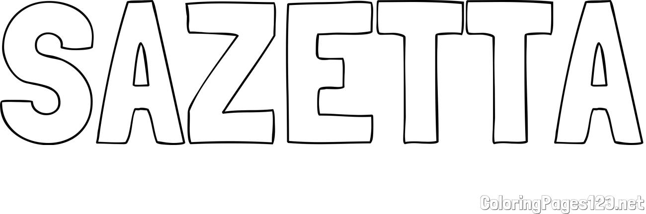 SAZETTA Coloring Page