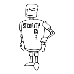 Security Robot Coloring Page