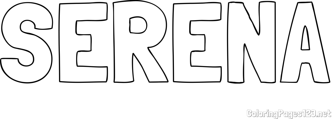 SERENA Coloring Page