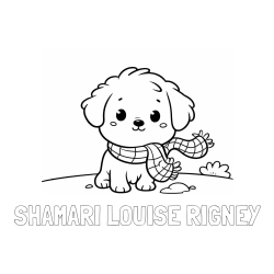 Online Created Coloring Page - SHAMARI LOUISE RIGNEY Coloring Page and Coloring Page of an Adorable Puppy