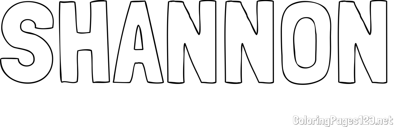 SHANNON Coloring Page