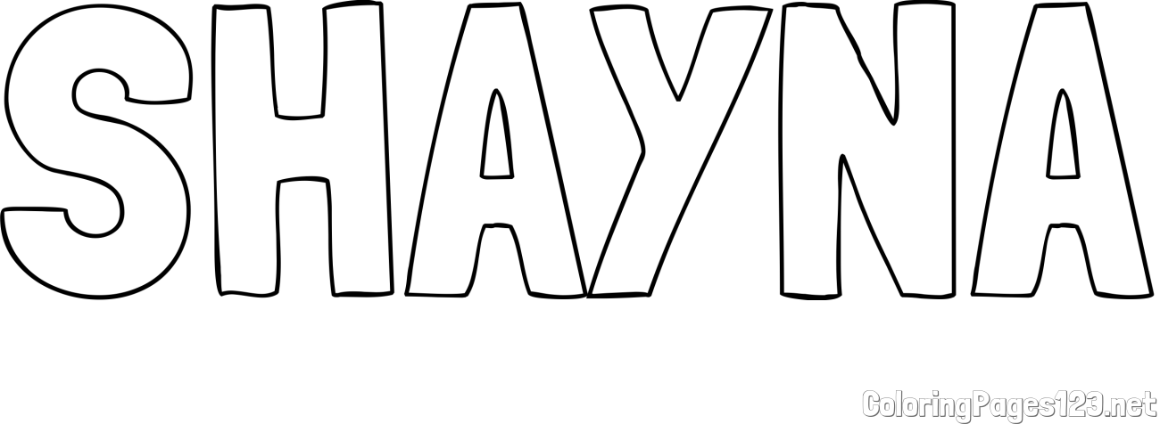 SHAYNA Coloring Page