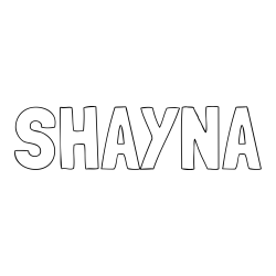 Online Created Coloring Page - SHAYNA Coloring Page
