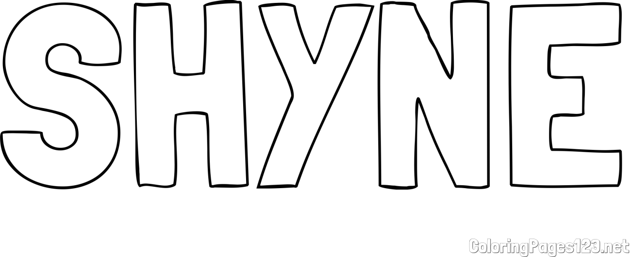 SHYNE Coloring Page