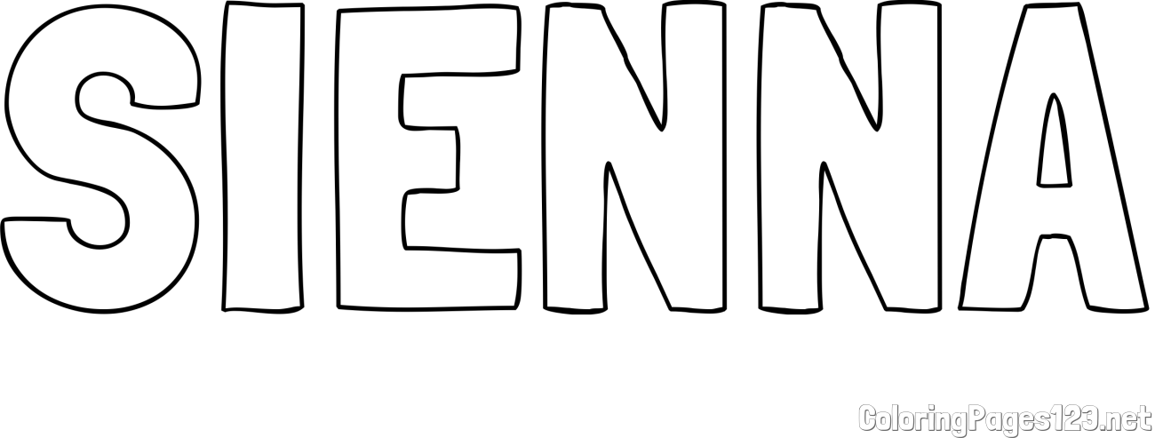 SIENNA Coloring Page