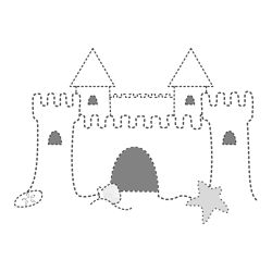 Simple Castle Coloring Page for Kids