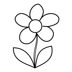 Simple Flower Coloring Page