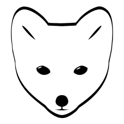 Simple Fox Head Coloring Page