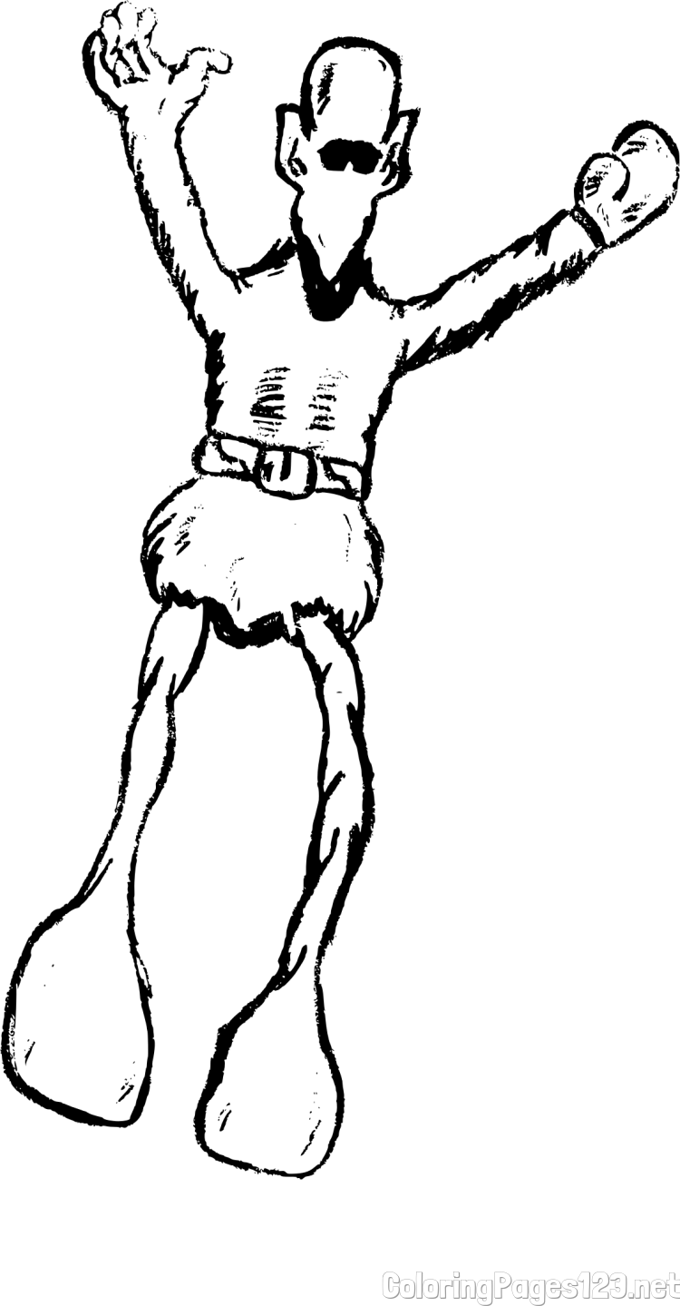 Simple Frankenstein Coloring Page
