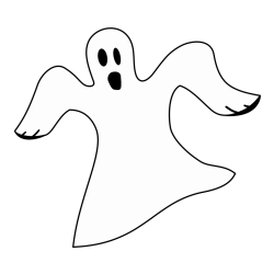 Simple Ghost Coloring Page for Kids