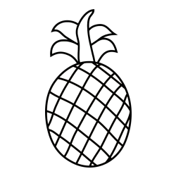 Simple Pineapple Coloring Page