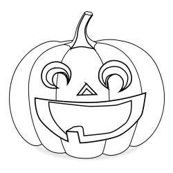 Simple Pumpkin Coloring Page
