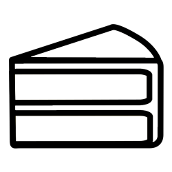 Simple Slice of Cake Coloring Page