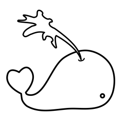 Simple Whale Coloring Page