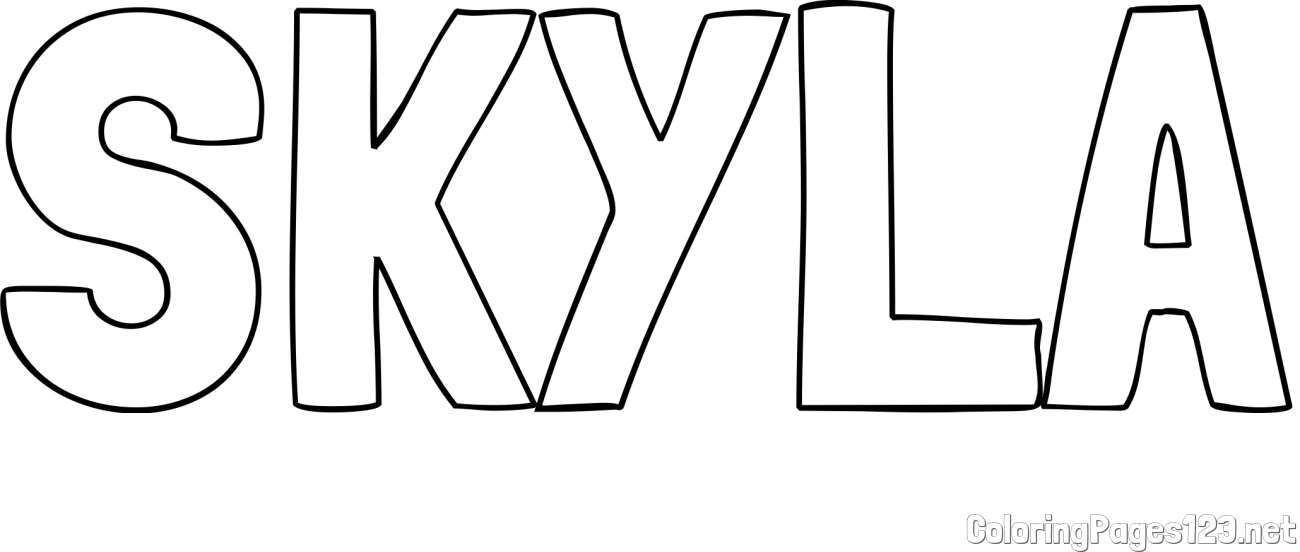 SKYLA Coloring Page