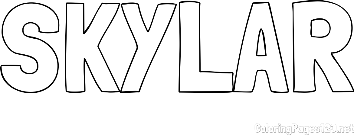 SKYLAR Coloring Page