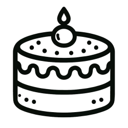 Small Children’s Cake Coloring Page