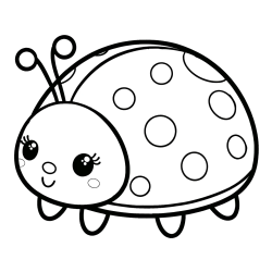 Smiling Ladybug Coloring Page
