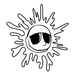Smiling Sun Coloring Page
