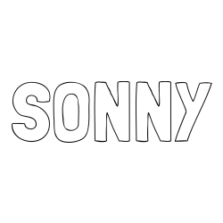 Online Created Coloring Page - SONNY Coloring Page