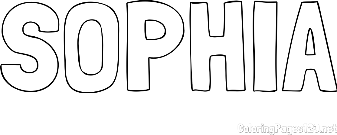 SOPHIA Coloring Page