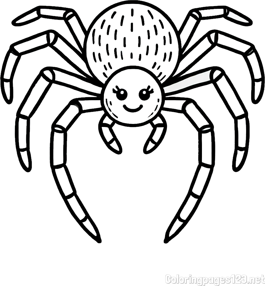 Spider Coloring Page for Kid