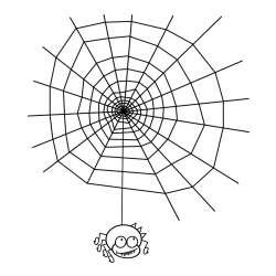 Spider Web Coloring Page