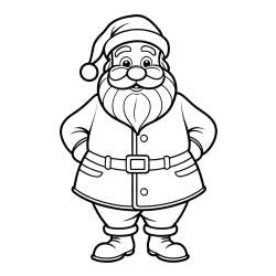 Standing Santa Claus Coloring Page