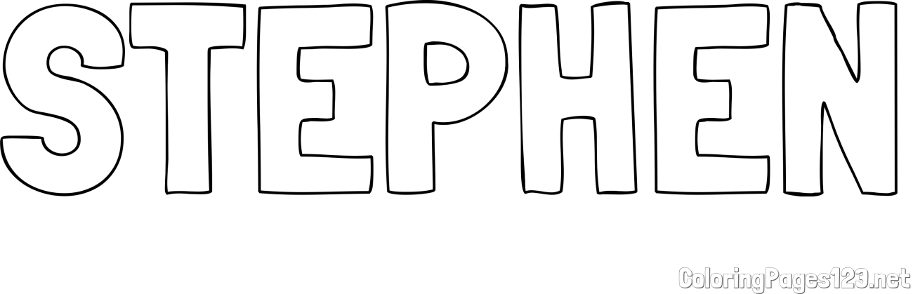 STEPHEN Coloring Page