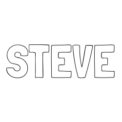 Online Created Coloring Page - STEVE Coloring Page