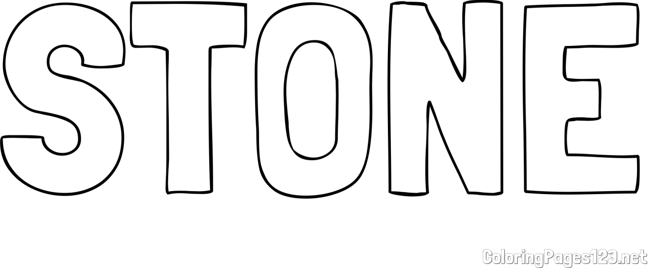 STONE Coloring Page