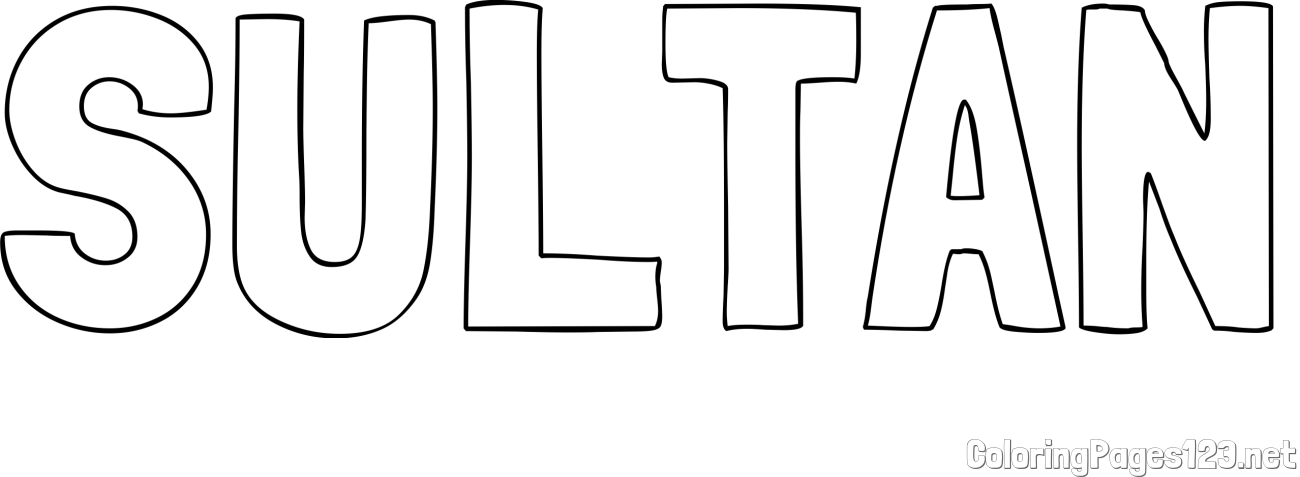 SULTAN Coloring Page