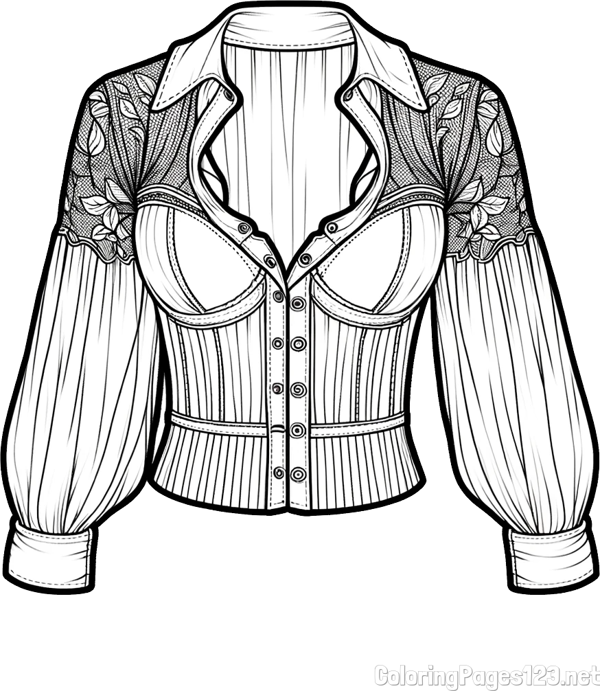Summer Cardigan Coloring Page