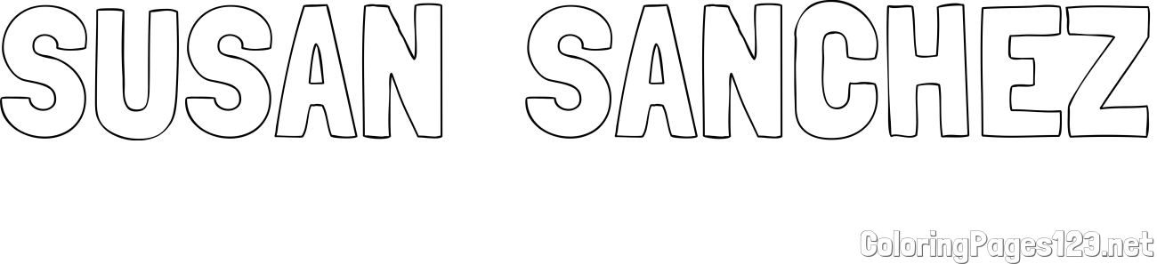 SUSAN  SANCHEZ Coloring Page