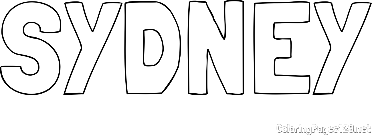 SYDNEY Coloring Page