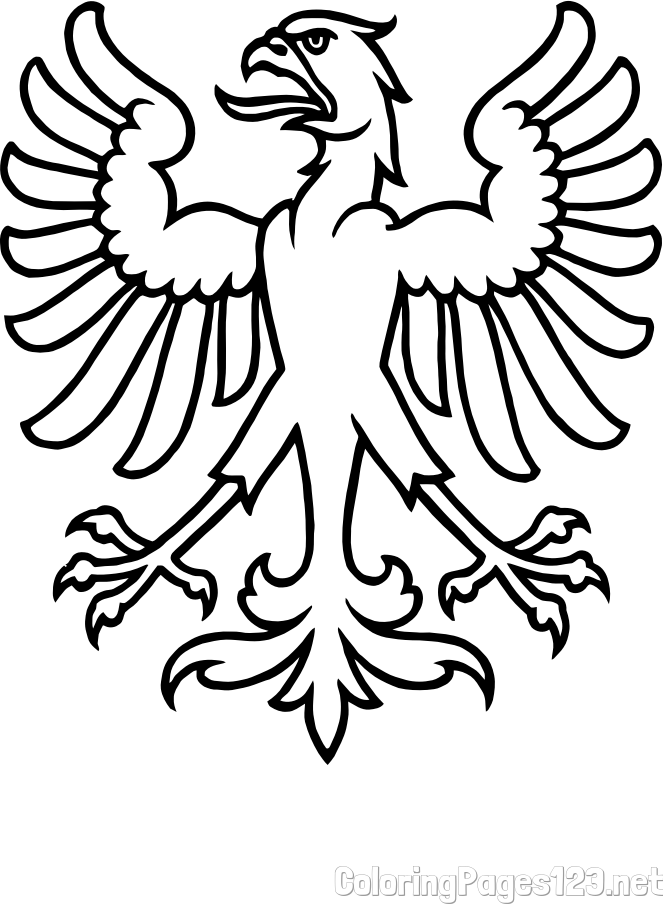 Symbolic Eagle Coloring Page