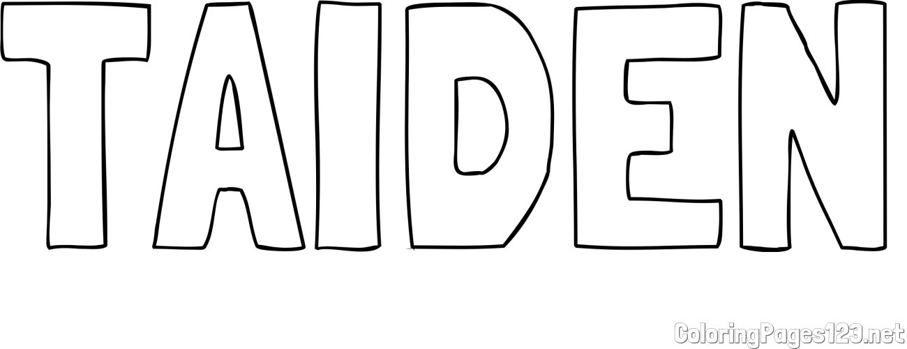 TAIDEN Coloring Page