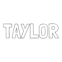 Online Created Coloring Page - TAYLOR Coloring Page