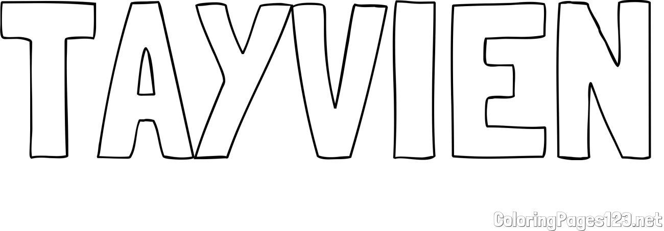 TAYVIEN Coloring Page