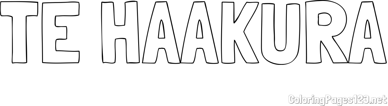 TE HAAKURA Coloring Page