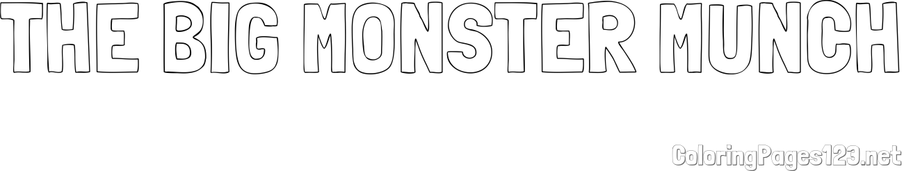 THE BIG MONSTER MUNCH Coloring Page