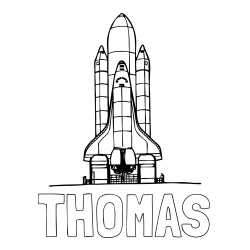 THOMAS Coloring Page and Space Shuttle Coloring Page
