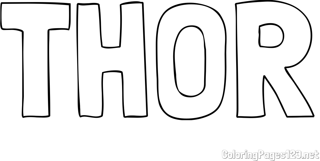 THOR Coloring Page