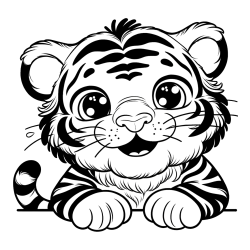 Tiger Cub Coloring Page