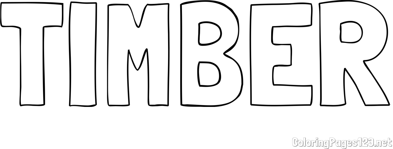 TIMBER Coloring Page