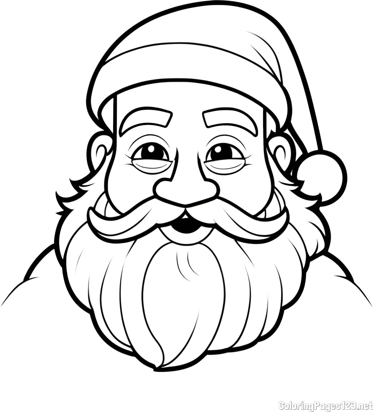 Tired Santa Claus Coloring Page