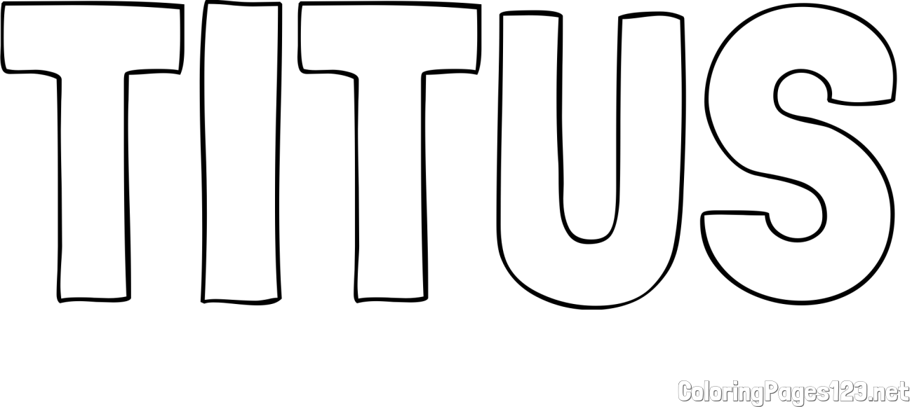 TITUS Coloring Page