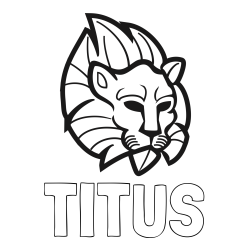 Online Created Coloring Page - TITUS Coloring Page and Abstract Lion Face Coloring Page