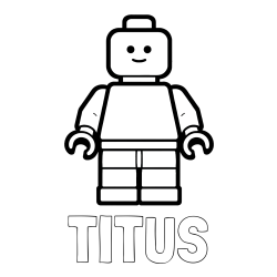 Online Created Coloring Page - TITUS Coloring Page and Easy LEGO Character Coloring Page