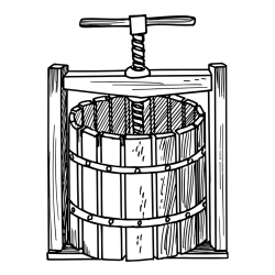 Traditional Wine Press Coloring Page